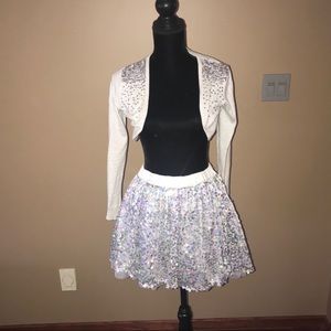 Justice skirt and shrug set